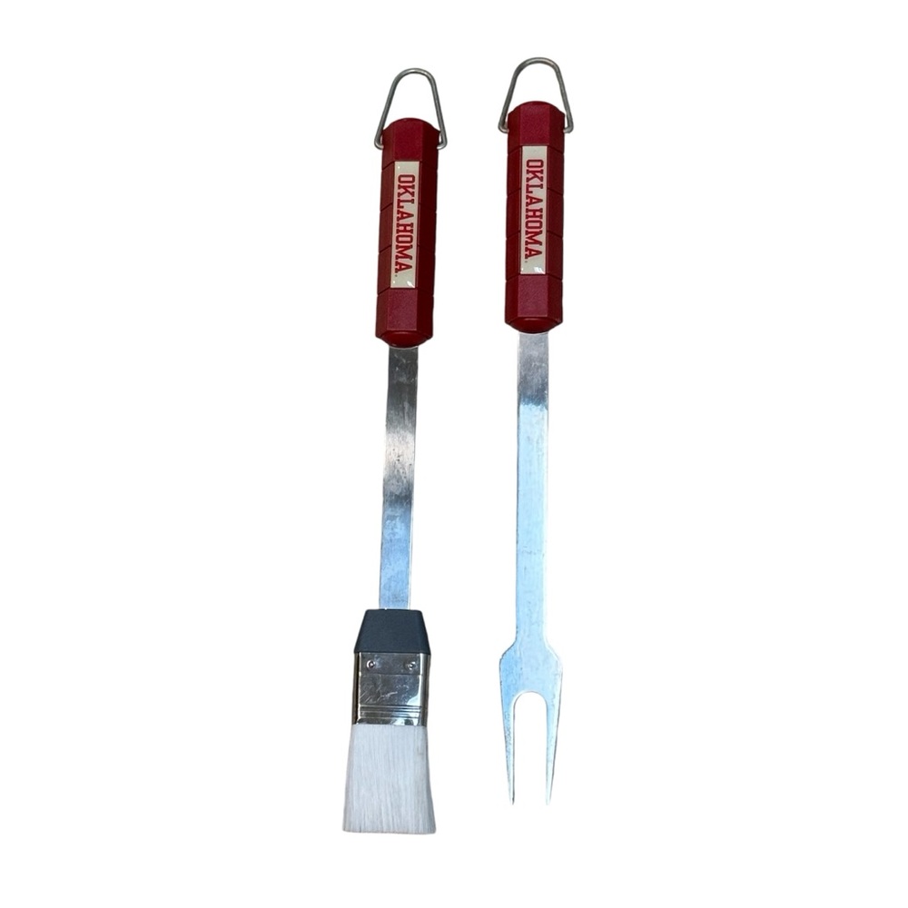 Oklahoma Sooners BBQ Grilling Tools Fork & Basting Brush